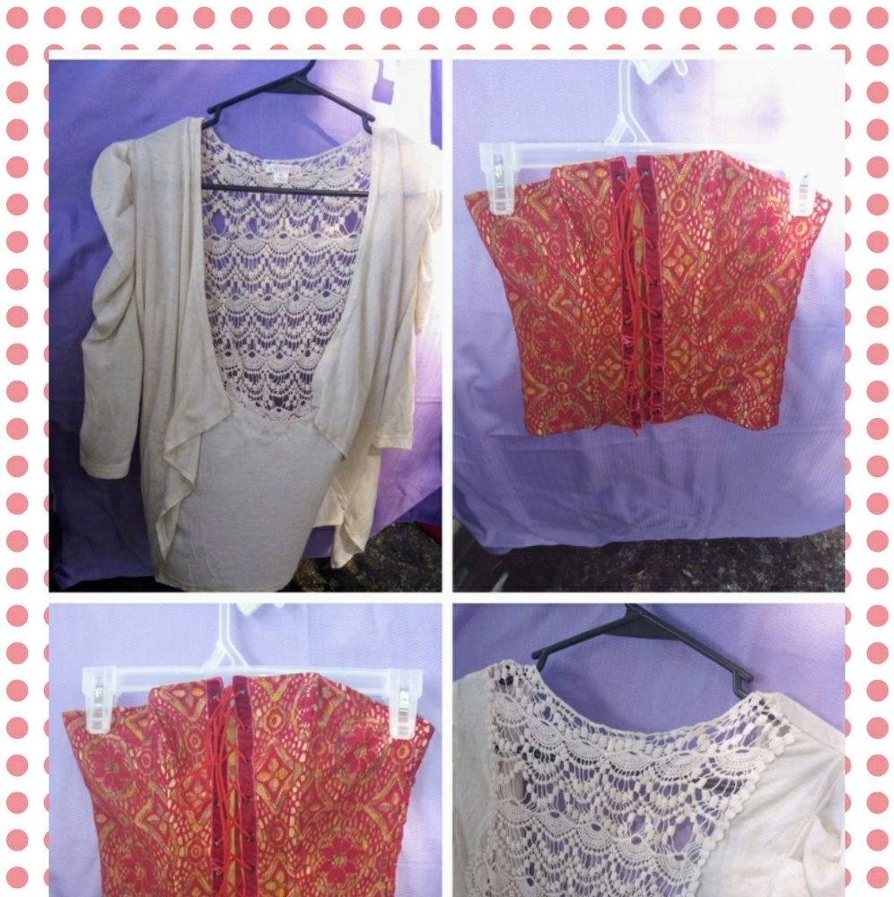 2-pc Corsette Jacket xs-s Renaissance Boho Peasant